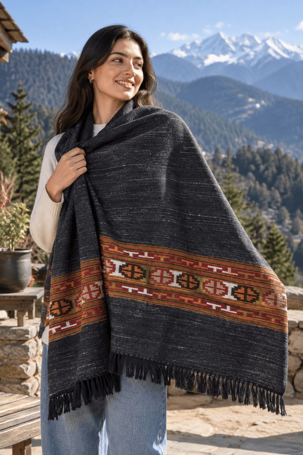 Complete the Gift — handloom Kullu shawl