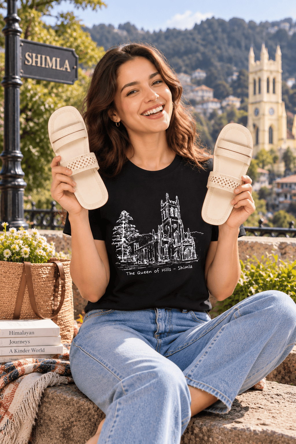 The Journey — Christ Church tee with Chamba Origins chappal